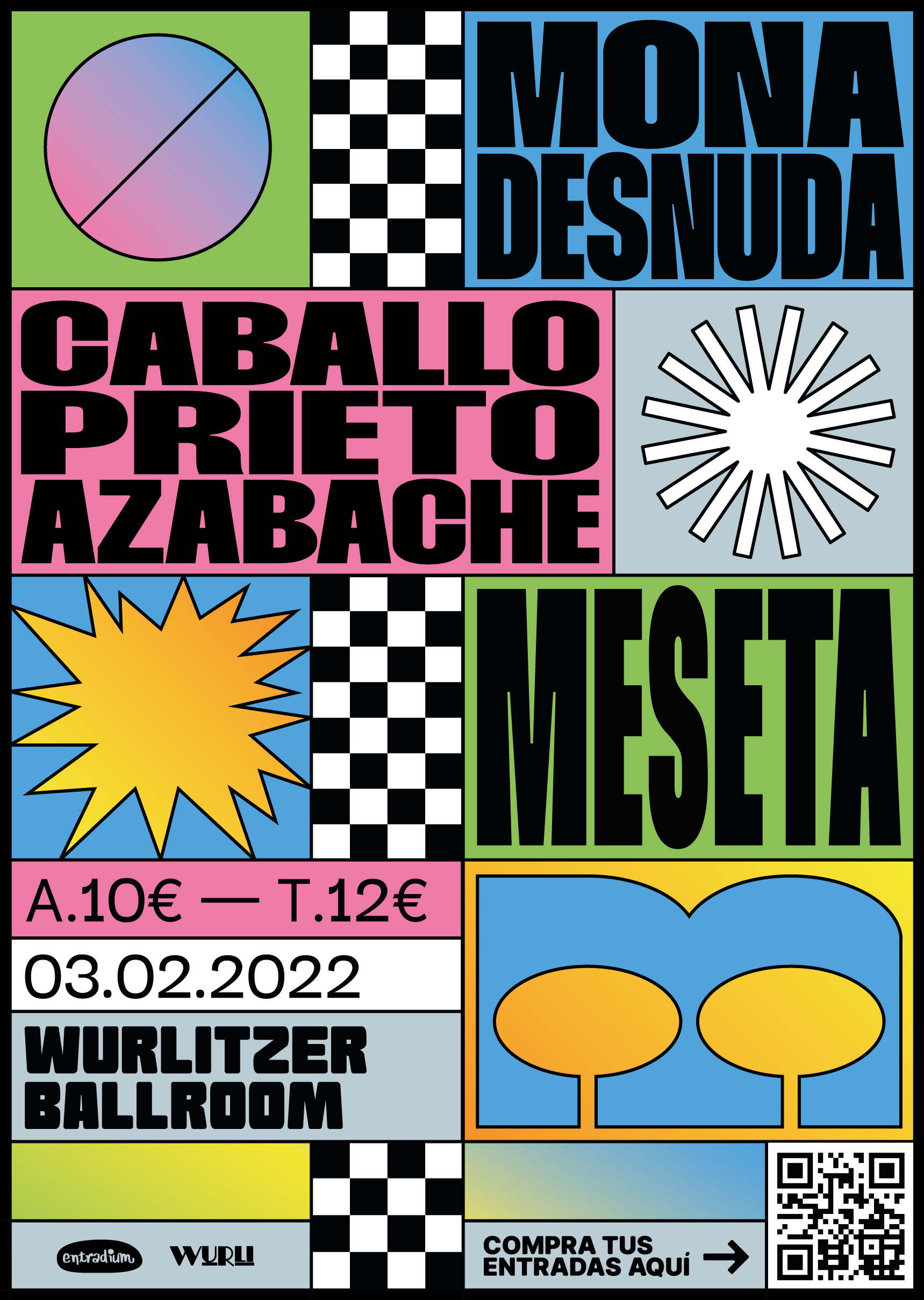 Concierto de Mona Desnuda + Meseta + Caballo Prieto Azabache en Madrid