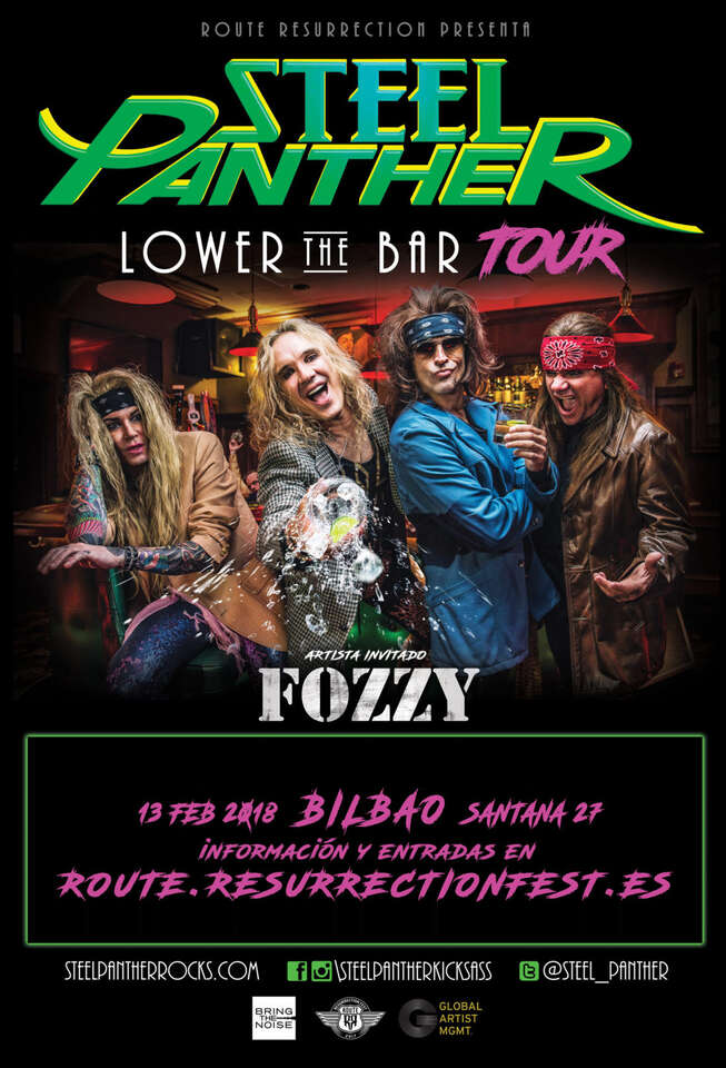 STEEL PANTHER + Artista invitado Fozzy
